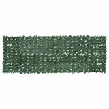 Balkon zaslon Vidaxl s temno zelenimi listi 300x100 cm