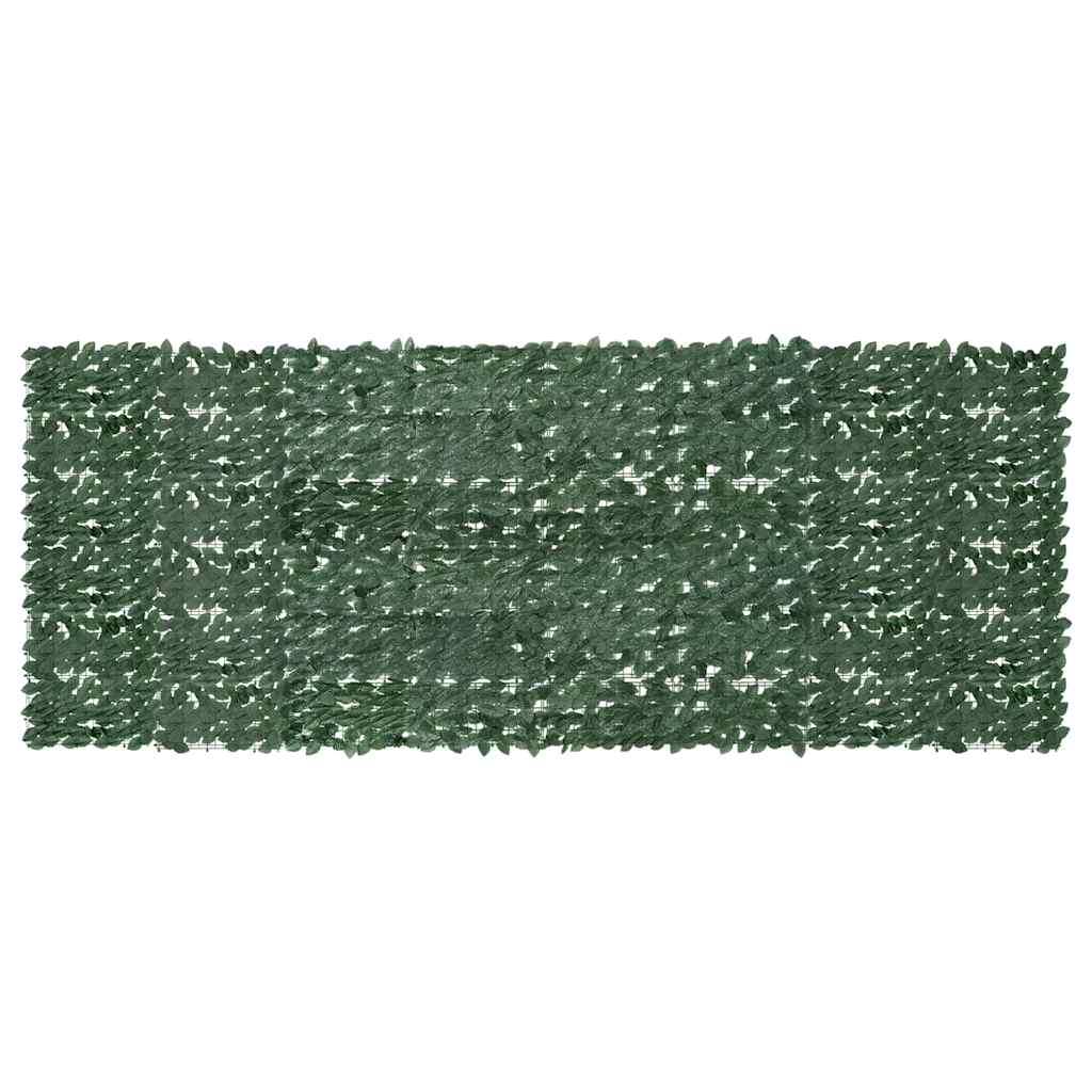 Schermo del balcone Vidaxl con foglie verde scuro 400x150 cm