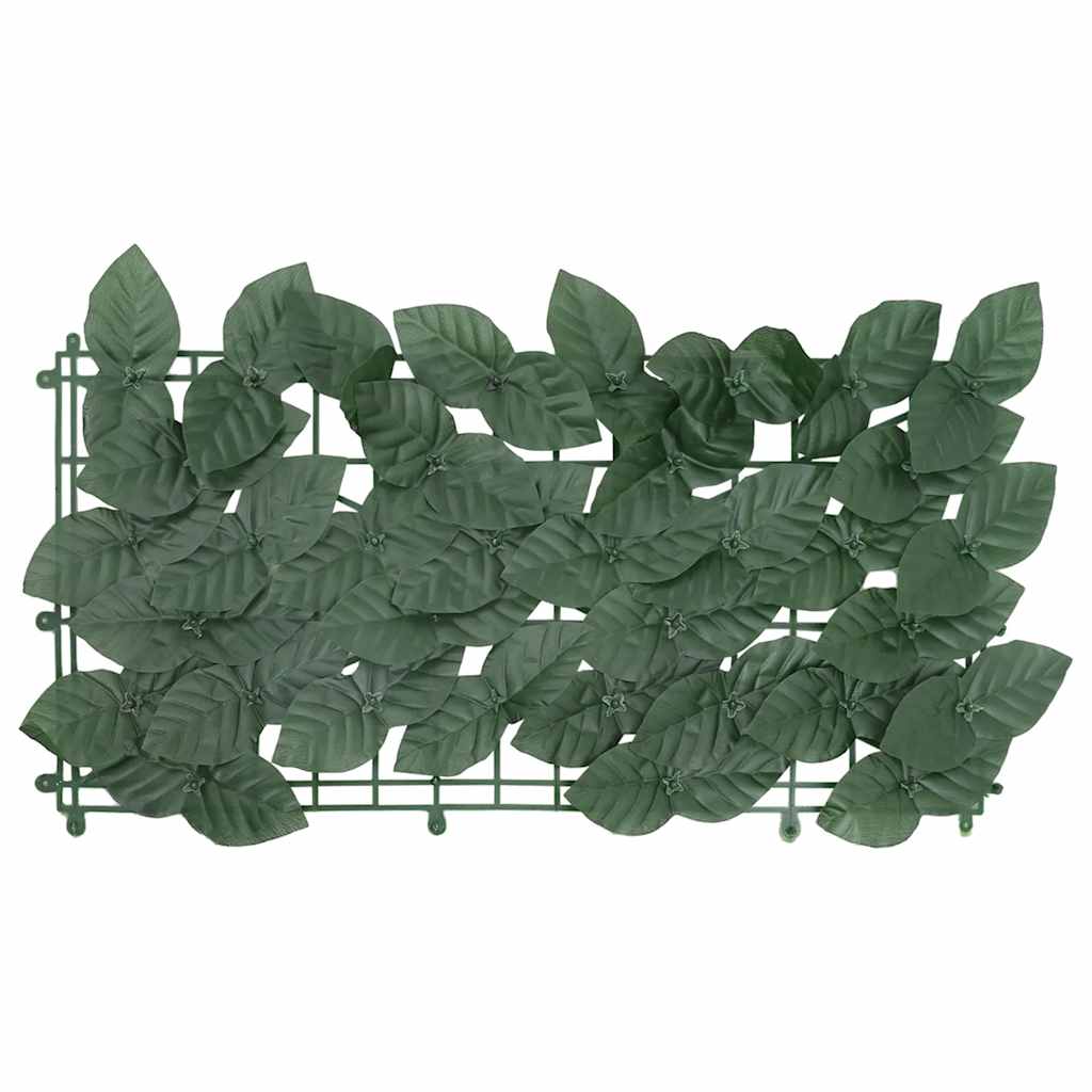 Schermo del balcone Vidaxl con foglie verde scuro 400x150 cm