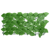 Balkon zaslon Vidaxl z zelenimi listi 600x75 cm