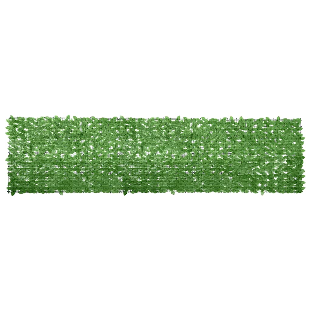 Obrazovka balkonu Vidaxl se zelenými listy 400x100 cm