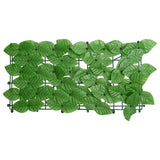 Balkon zaslon Vidaxl z zelenimi listi 600x100 cm