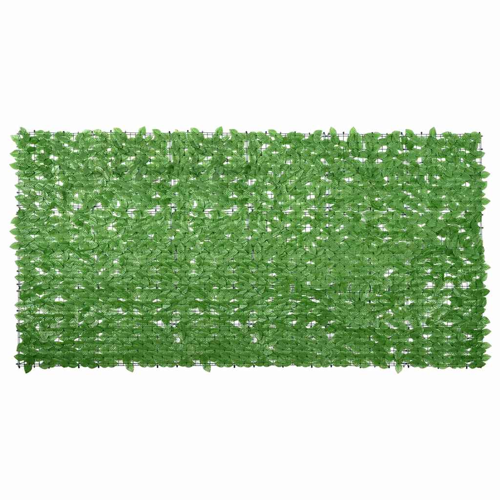 Ekran balkonowy vidaxl z zielonymi liśćmi 300x150 cm