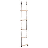 Vidaxl stige med 5 sportsgrene 210 cm solid fyrretræ