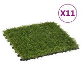 Baldosas de hierba artificial de Vidaxl 11 ST 30x30 cm verde