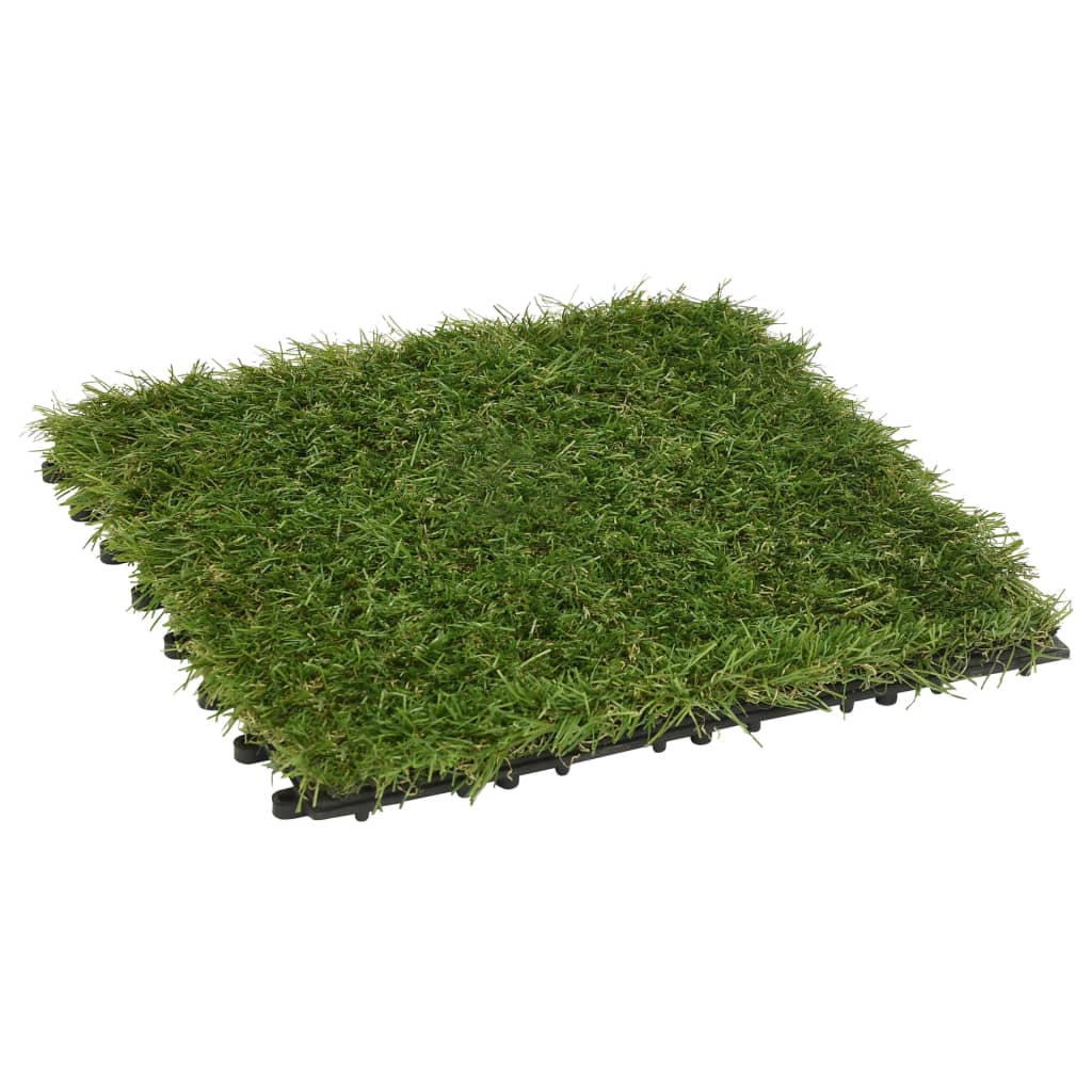 Baldosas de hierba artificial de Vidaxl 11 ST 30x30 cm verde