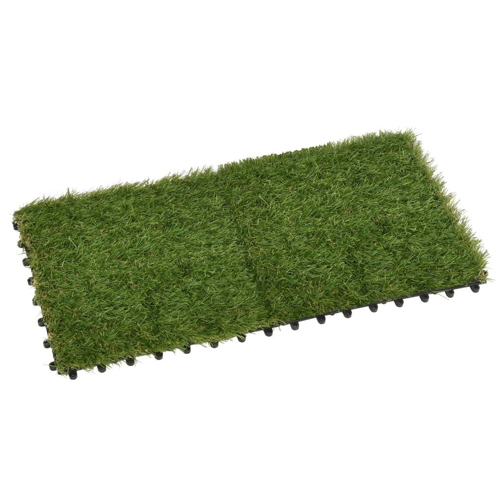 Baldosas de hierba artificial de Vidaxl 11 ST 30x30 cm verde
