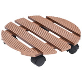 Vidaxl Plant trolleys 2 pcs Ø30x7.5 cm HKC Brown
