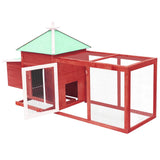 Poulet Vidaxl avec nichage 190x72x102 Pine Solid Red