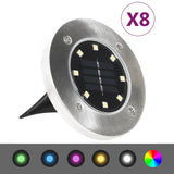 Vidaxl Ground lamps 8 St Solar LED RGB color