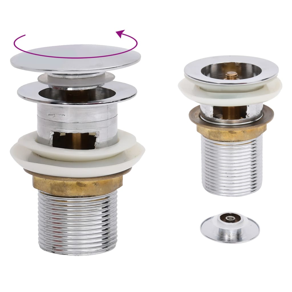 Vidaxl odtok s prelivom 6,4x6,4x9,1 cm kromirano