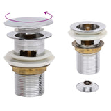 Vidaxl odtok s prelivom 6,4x6,4x9,1 cm kromirano