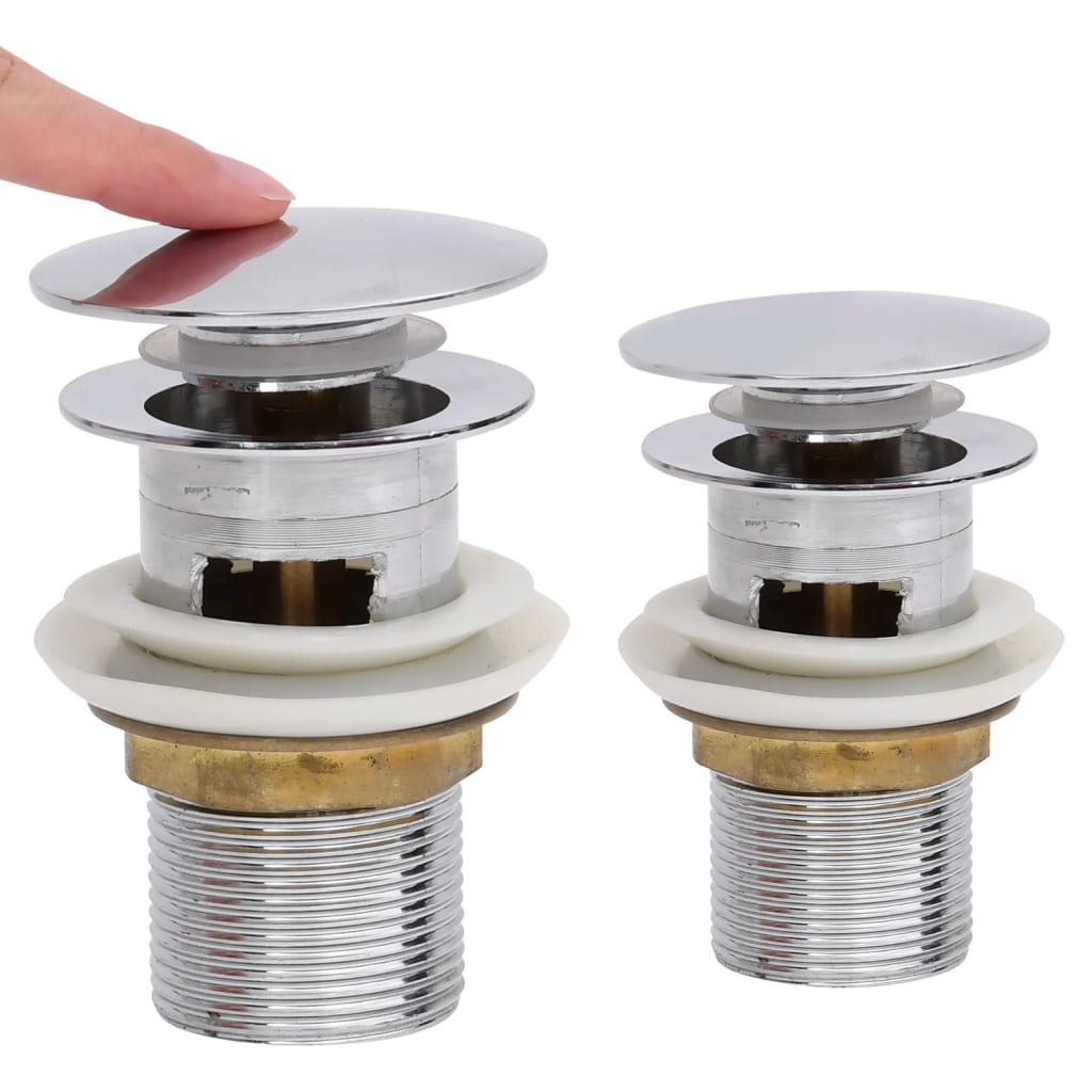 Vidaxl Drain pop-up com transbordamento 6.4x6.4x9.1 cm de cor cromo