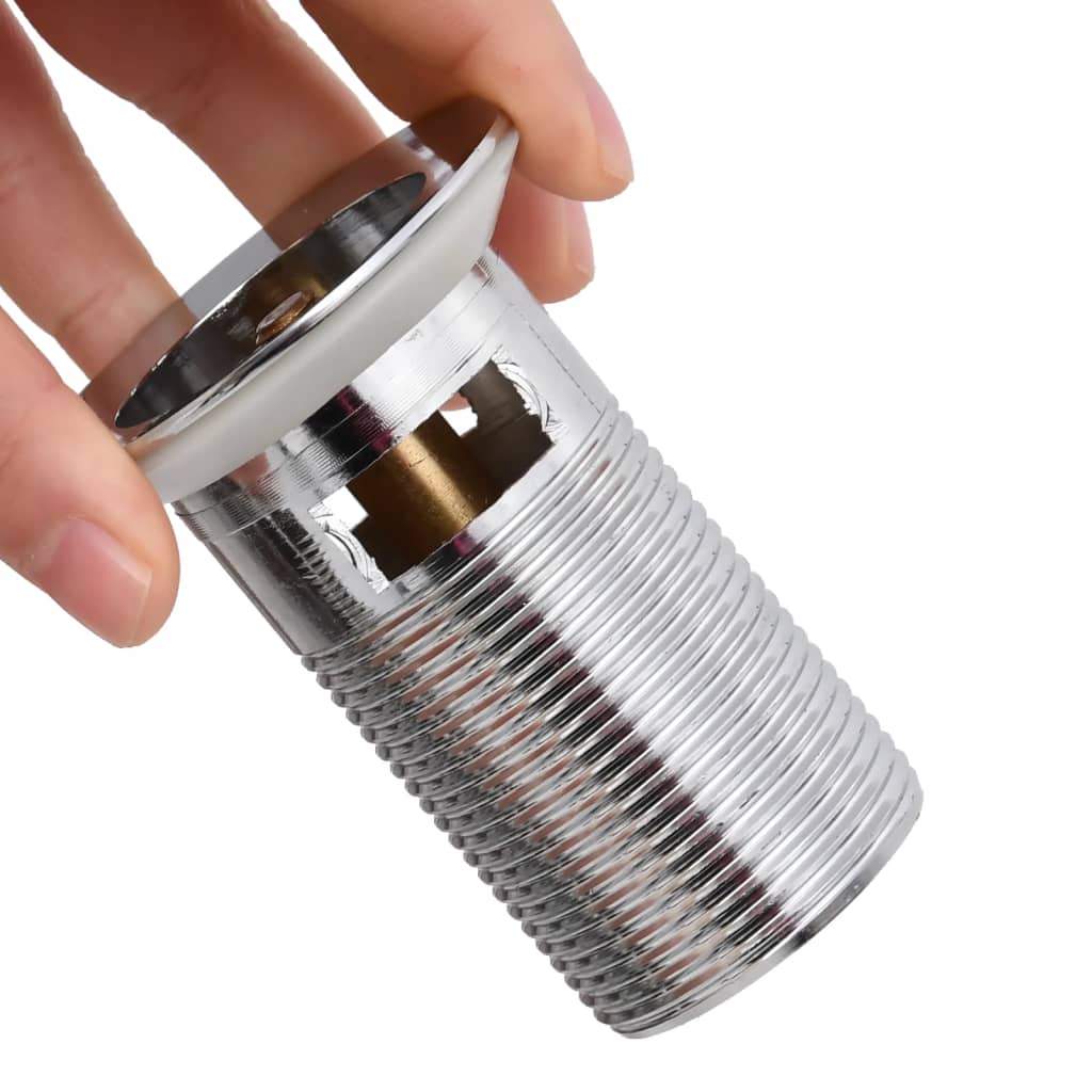 Vidaxl odtok s prelivom 6,4x6,4x9,1 cm kromirano