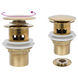 VidaXL drain Pop-up with overflow 6.4x6.4x9.1 cm Gold colored