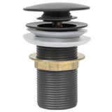VidaXL drain Pop-up without overflow 6.4x6.4x9.1 cm Gray