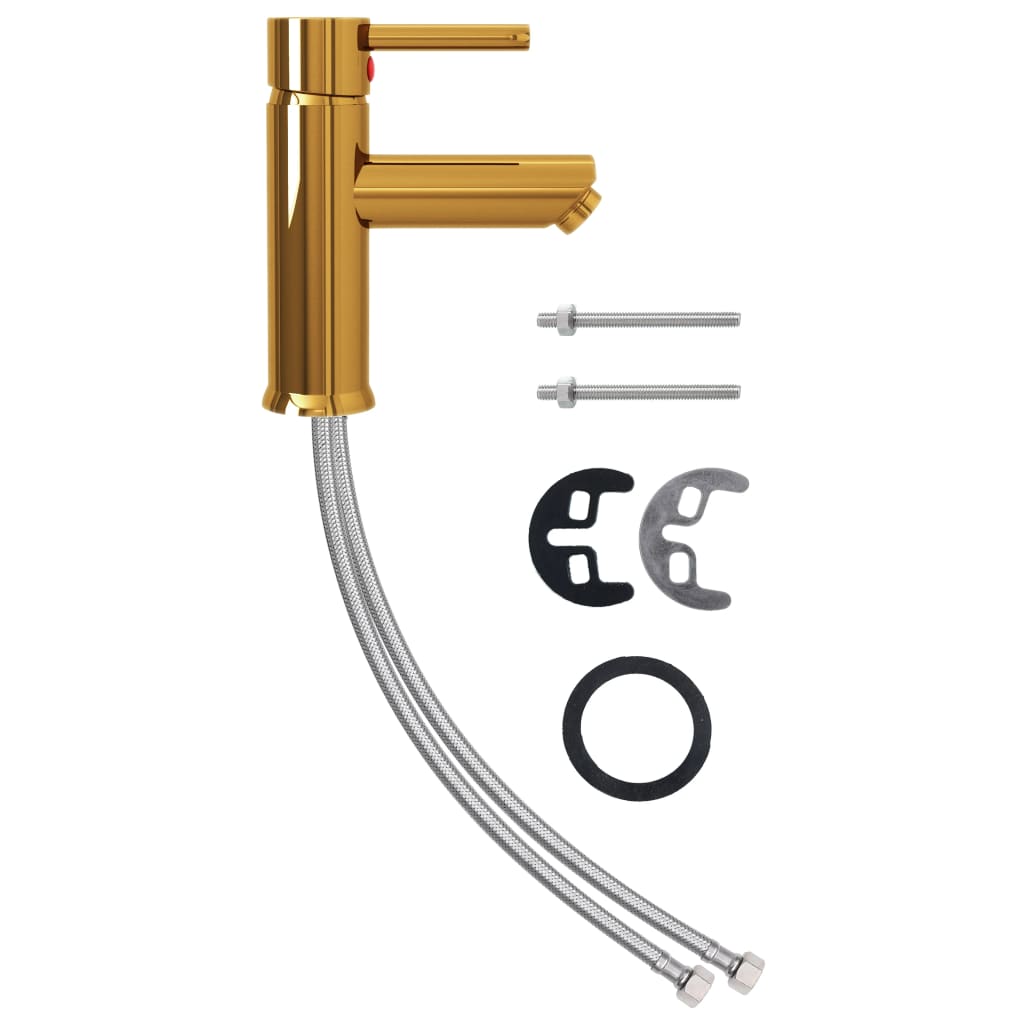 VidaXL Washbasin faucet 130x176 mm gold colored