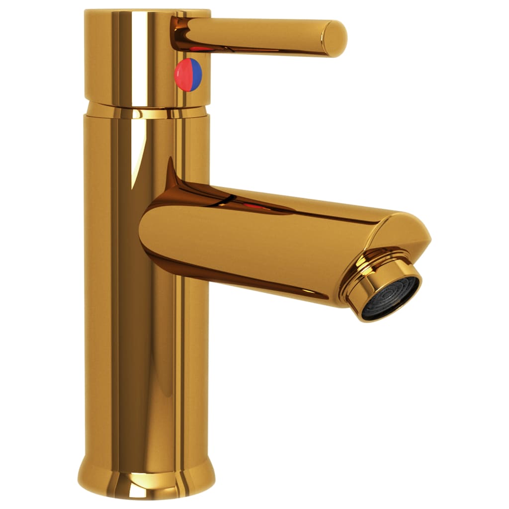 VidaXL Washbasin faucet 130x176 mm gold colored