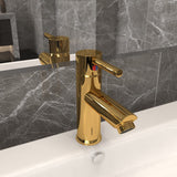 VidaXL Washbasin faucet 130x176 mm gold colored