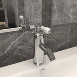Vidaxl Robinet de lavabo 130x180 mm chromé