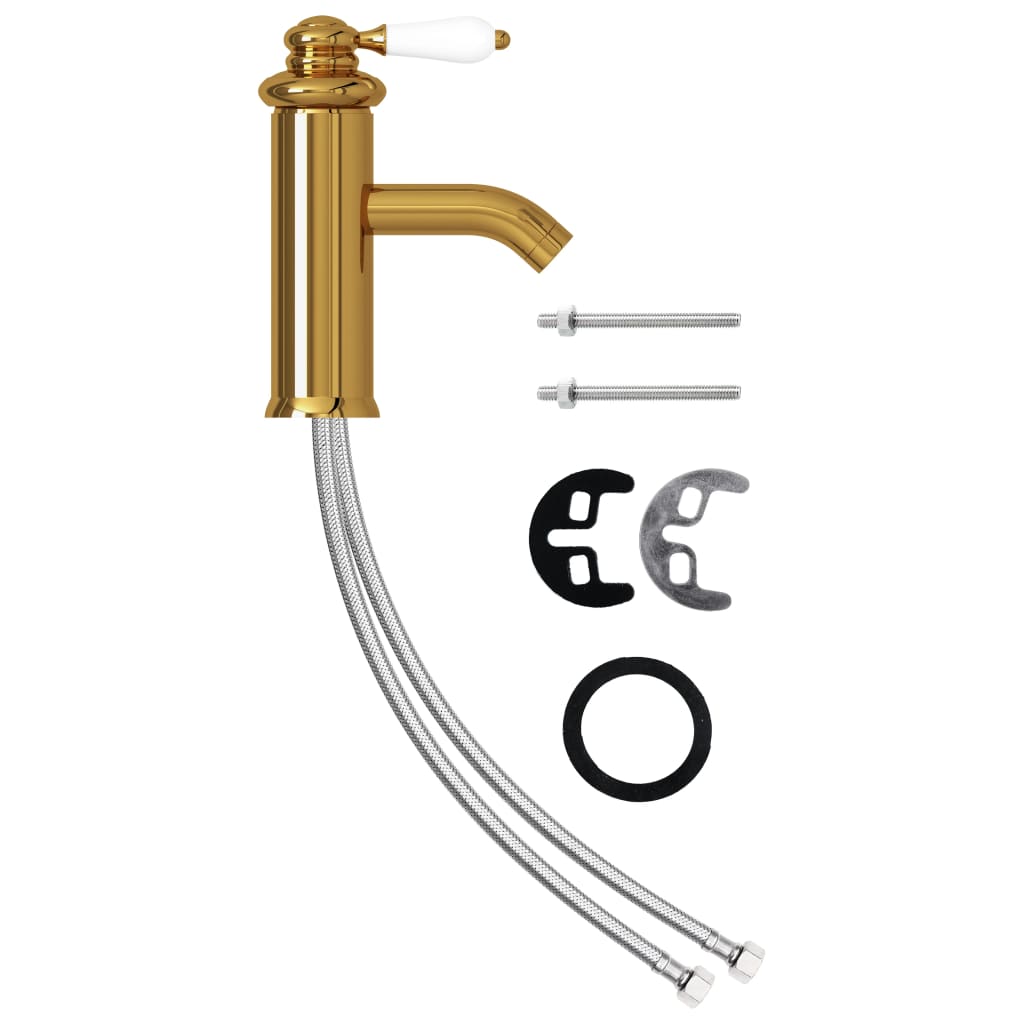 VidaXL Washbasin faucet 130x180 mm gold colored