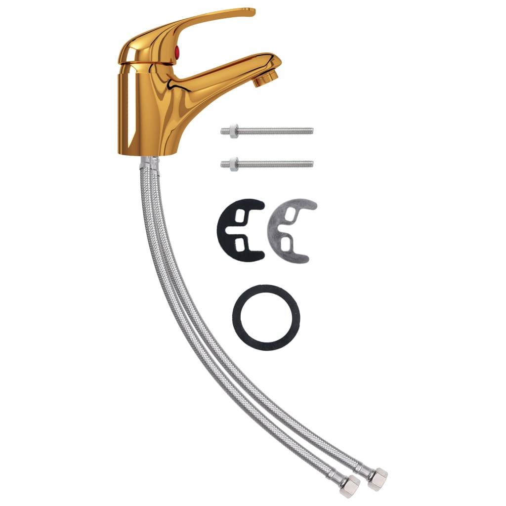 Vidaxl Mexing Tap 13x10 cm zlato obarvano