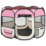 VidaXL Dog Ren Foldable with carrier bag 90x90x58 cm pink