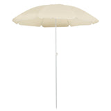 Vidaxl Parasol z jeklenim drogom 180 cm pesek -obarvan