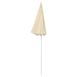 Vidaxl Parasol z jeklenim drogom 180 cm pesek -obarvan
