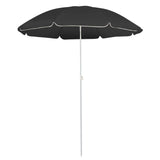 Vidaxl parasol s ocelovým pólem 180 cm antracite -colored