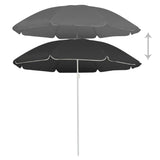 Vidaxl parasol s ocelovým pólem 180 cm antracite -colored