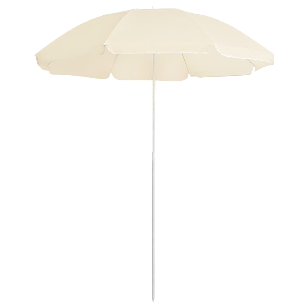 Vidaxl parasol s ocelovým pólem 180 cm písek -