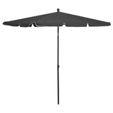 Vidaxl Parasol with pole 210x140 cm anthracite -colored