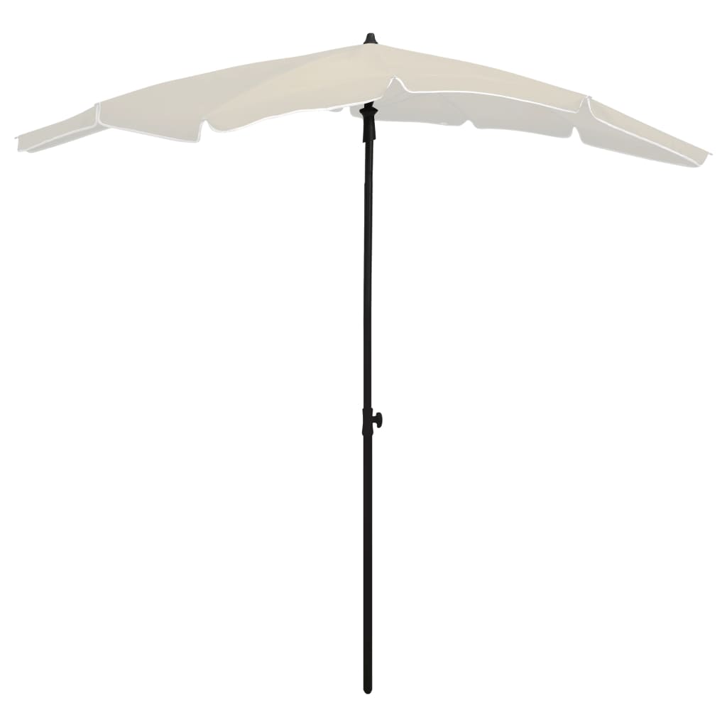 Vidaxl Parasol with pole 200x130 cm sand -colored