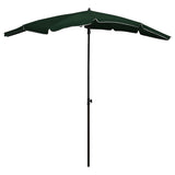 Vidaxl Parasol with pole 200x130 cm green