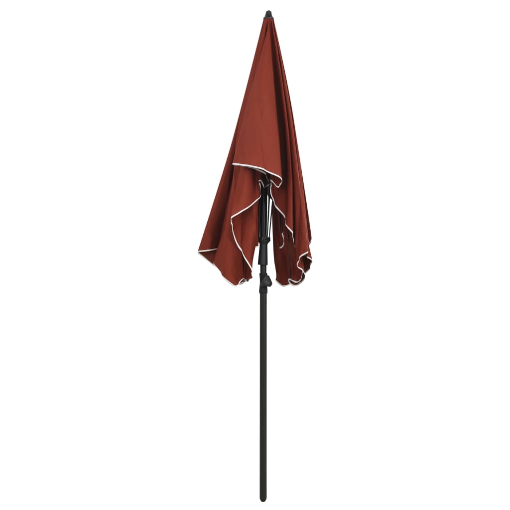 VidaXL parasol with pole 200x130 cm terracotta -colored
