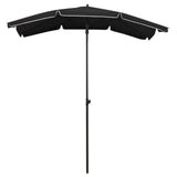 Vidaxl parasol z biegunem 200x130 cm czarny