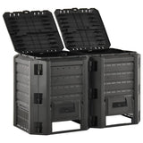 Vidaxl -Kompostbehälter 800 l Schwarz