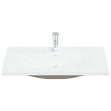 Vidaxl built -in washbasin with tap 91x39x18 cm ceramic white