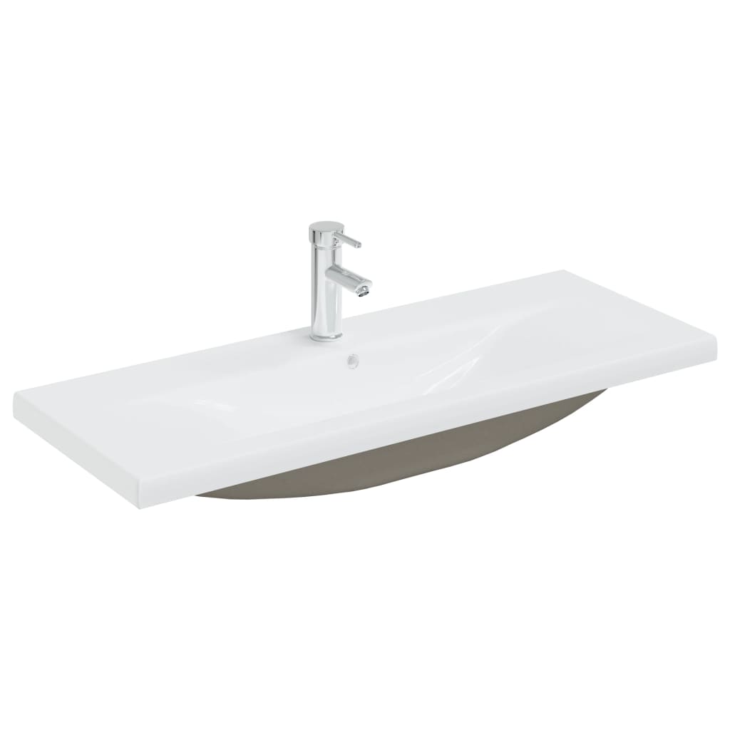 Vidaxl built -in wash table with tap 101x39x18 cm ceramic white