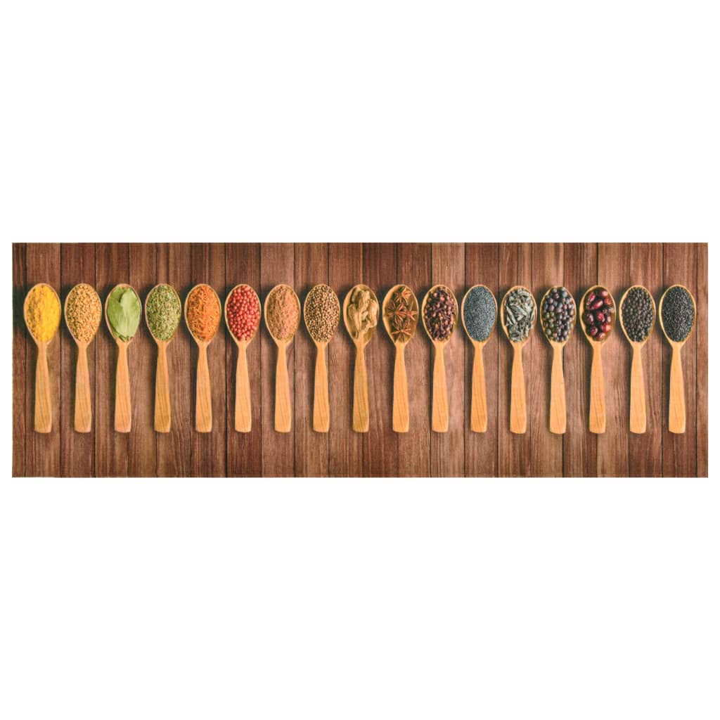 Vidaxl Kitchen mat washable spoons 60x300 cm
