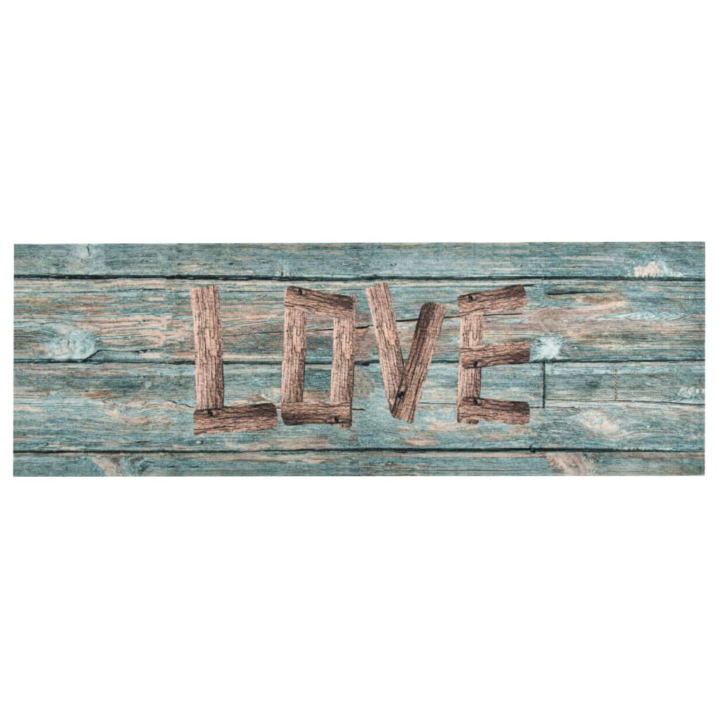 Vidaxl Kitchen mat washable Love 60x300 cm