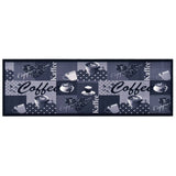 Vidaxl Kitchen mat washable coffee 45x150 cm blue