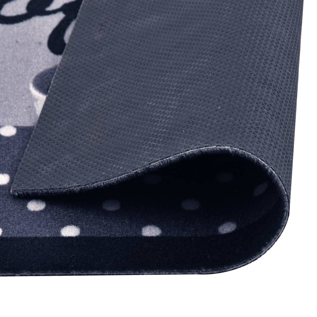 Vidaxl Kitchen mat washable coffee 45x150 cm blue