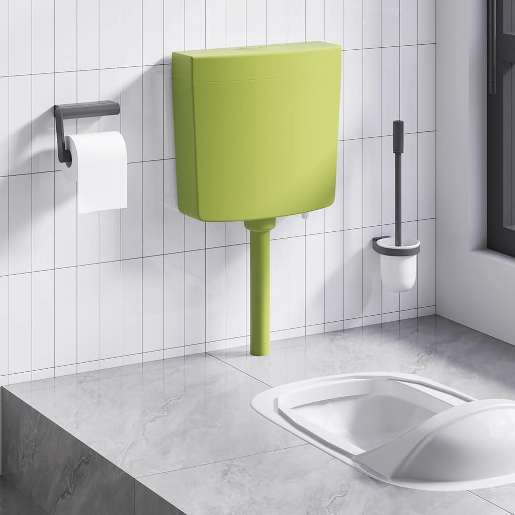 Plancher de toilette Vidaxl avec approvisionnement en eau en bas 3 6 L Green d'olive