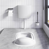 Vidaxl toilet floor with water supply at the bottom 3 6 l gray