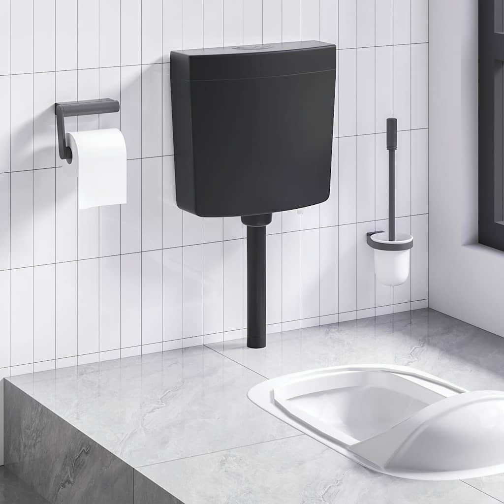 Piso de inodoro Vidaxl con suministro de agua en la parte inferior 3 6 L Negro