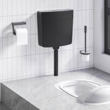 Piso de inodoro Vidaxl con suministro de agua en la parte inferior 3 6 L Negro
