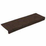 Vidaxl Schody Maty Samozadowolenia 15 sztuk 65x21x4 cm brązowa prostokątna krawędź
