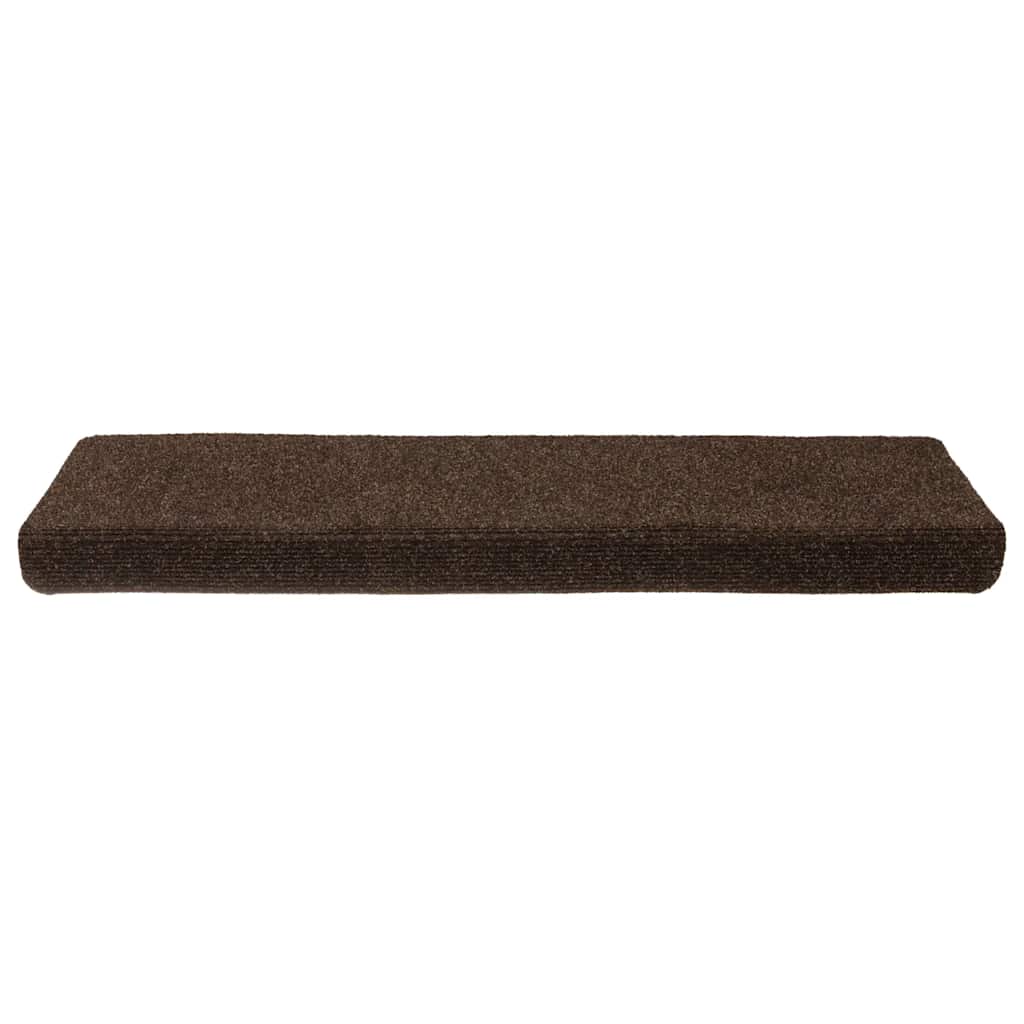 Vidaxl Schody Maty Samozadowolenia 15 sztuk 65x21x4 cm brązowa prostokątna krawędź
